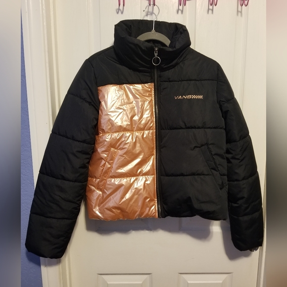 NWOT Vans Foundry Metallic Puffer Jacket - Picture 2 of 8